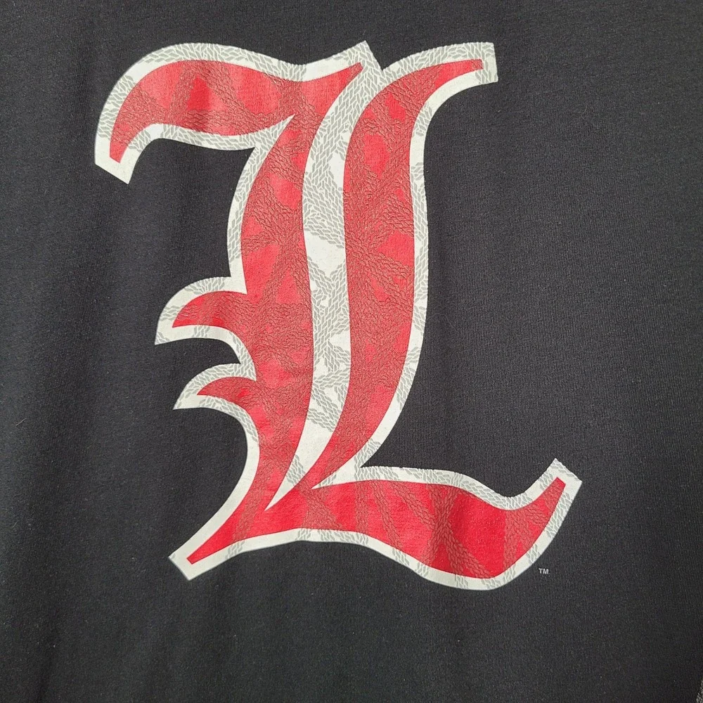 Adidas Shirt Men L Black Gray Ultimate Tee Louisville Cardinals Raglan Climalite